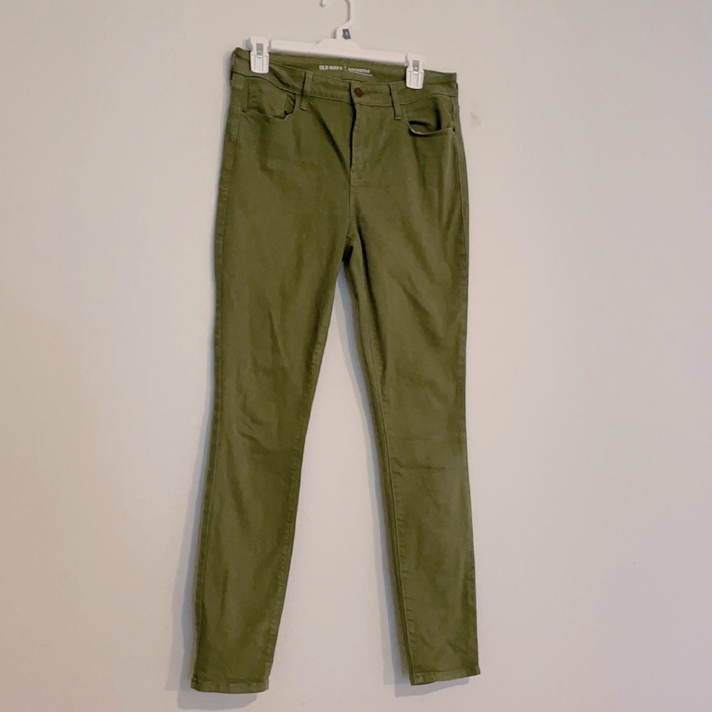 Old Navy Olive Green Rockstar HighRise sz8